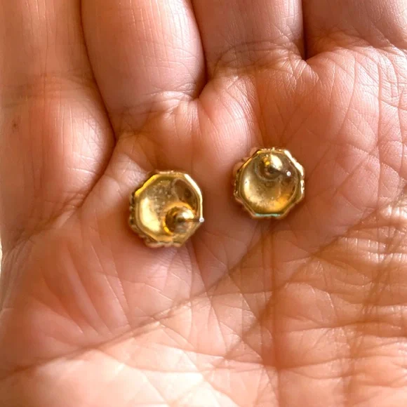 Vintage Iridescent Pink Rhinestone Earrings - Picture 2 of 4